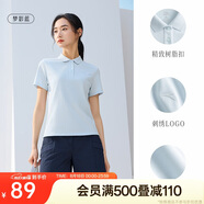 安踏快干polo丨公主線正肩短袖女款夏季新款翻領(lǐng)透氣休閑T恤上衣