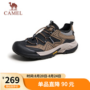 駱駝（CAMEL）踏山男士戶外登山復(fù)古透氣休閑徒步鞋七夕 G14M342685 棕/黑 41