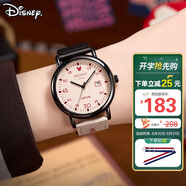 迪士尼（Disney）手表女學(xué)生個性復(fù)古撞色帆布帶石英表初高中生高顏值女孩防水手表
