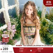 兩三事度假吊帶連衣裙2025夏季新款白色裙子民族風長裙女甜莓慕斯 黃花色 S