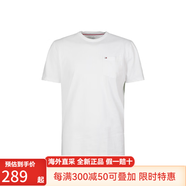 Tommy Hilfiger湯米 希爾費格 夏季男士純色短袖左胸小LOGO棉質(zhì)T恤衫Z潮牌 112白色 M
