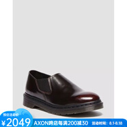 馬汀博士（DR.MARTENS）/馬丁男鞋休閑皮鞋春夏透氣防滑耐磨工作鞋 低幫套穿時(shí)尚經(jīng)典百搭 CHERRY RED ARCADIA酒紅色 46 碼/男鞋US12