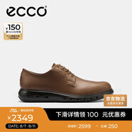 愛步（ECCO）德比鞋 牛皮增高休閑正裝皮鞋 混動防水524704 可可棕 40