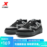 特步（XTEP）氫松|板鞋2025夏季新款休閑鞋男鞋運動鞋 黑/煙灰色 44