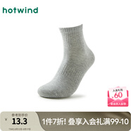 熱風(fēng)男襪2025年春季新款男士中幫襪運動(dòng)吸汗透氣彈力黑白灰襪子 60淺灰 1雙 均碼