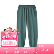 鉛筆俱樂(lè )部童裝2024春裝新款男女童褲子兒童長(cháng)褲中大童休閑運動(dòng)褲 墨綠 110