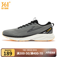 361°男鞋運動(dòng)鞋秋季新款361度男輕速跑鞋 石墨灰/曜石黑 42