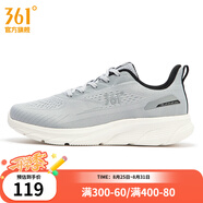 361°男鞋運(yùn)動(dòng)鞋春季新款361度男常規(guī)跑鞋 冷霧灰/曜石黑 43