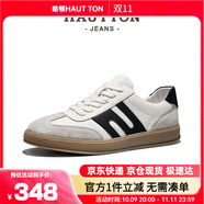 皓頓（HAUT TON）男鞋潮流時(shí)尚低幫運(yùn)動(dòng)休閑鞋子男低幫德訓(xùn)鞋 4308 白灰色 42 