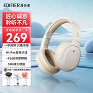 漫步者（EDIFIER）W820NB主動降噪無線頭戴式藍牙耳機低延遲游戲超長續(xù)航金標認證適用于華為小米蘋果 節(jié)日禮物 經(jīng)典版 云巖白 深度降噪 超長續(xù)航