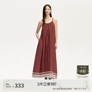 VEROMODA 連衣裙女2025夏季新款編織花邊波西米亞風(fēng)度假風(fēng)吊帶長(cháng)裙