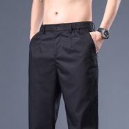 竹纖維男士休閑褲時(shí)尚品牌Plus-Size Plus Size 130公斤小腳寬松 黑色 29 碼115斤左右
