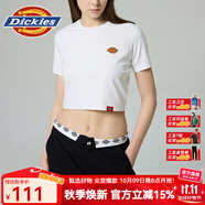 dickies女式彈力修身短款T恤 前胸小LOGO印花 DK0A88E9 白色 L
