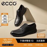 愛(ài)步（ECCO）德比鞋 牛皮增高休閑正裝皮鞋 混動(dòng)防水524704 黑色42