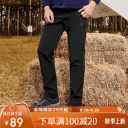 探拓（TECTOP）沖鋒褲男加絨保暖防風(fēng)軟殼褲登山徒步褲 男款黑色 XXXL