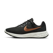 耐克NIKE跑步鞋女子透氣REVOLUTION 6低幫運(yùn)動(dòng)鞋DC3729-009黑金36.5