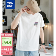 唐獅（TonLion）2025男圓領(lǐng)短袖T恤 本白 S