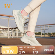 361°運動(dòng)鞋女秋季網(wǎng)布透氣健身輕便休閑厚底慢跑步鞋子女682232210-1