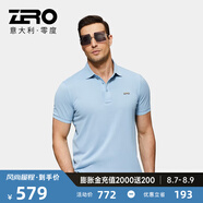 零度Zero男鞋男裝商務(wù)休閑T恤夏季新品男士純棉時(shí)尚百搭男裝 淺藍(lán)色 XL