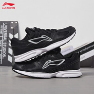李寧（LI-NING）跑鞋男鞋運動鞋春秋款透氣舒適跑步鞋輕質(zhì)百搭運動休閑鞋子 黑色（網(wǎng)面）067-1 40