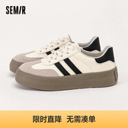 Semir女鞋德訓鞋女春夏透氣百搭休閑運動(dòng)鞋板鞋女SFYM233655 白色 37