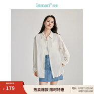 茵曼（INMAN）法式碎花高級感2025夏女新款休閑中長吊帶連衣裙子 防曬襯衫-奶油白 -18424160 L