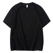 金盾（KIN DON）金盾純色短袖T恤男款白色半袖夏季衣服男士冰絲體恤純白打底衫男 黑色 S