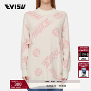 EVISU女士滿地家花與標(biāo)志提花毛衣2EAHTW1SR368OSWA 白色滿地 M