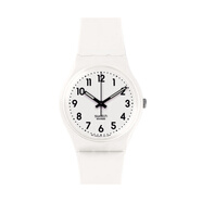 斯沃琪（swatch）瑞士手表經(jīng)典簡約黑白男女學(xué)生石英腕表考試畢業(yè)禮物 白色夜光_SO28W107-S14