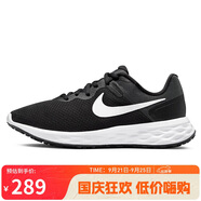 耐克NIKE女跑步鞋REVOLUTION6運動鞋DC3729-003黑白35.5