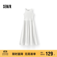 森馬（Semir）連衣裙女高腰拼接背心裙百搭2025夏優(yōu)雅圓領(lǐng)長(zhǎng)裙通勤109325114015