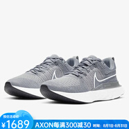 耐克（NIKE）Nike耐克跑步鞋男鞋REACT IN RUN FK2透氣輕盈慢跑鞋CT2357 Particle Grey/Grey Fog/Bl 12