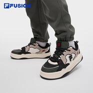 斐樂(lè )（FILA）FUSION斐樂(lè )潮牌BANK II板鞋男鞋2025新款輕便休閑運動(dòng)鞋女鞋 【男】雪白/黑-SD 40