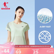 喬丹短袖t恤女夏季薄款運動(dòng)速干衣圓領(lǐng)冰絲休閑跑步上衣女健身服