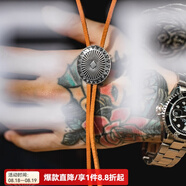 馬登福叔 美式復(fù)古925純銀簡(jiǎn)約長(zhǎng)款項(xiàng)鏈男女阿美咔嘰潮流百搭工裝吊墜配飾 波洛領(lǐng)結(jié)