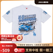 MLBMitchell&Nessx聯(lián)名款LosAngelesDodgersSpeedway印花寬松嘻哈純 白色 4XL
