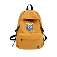 鹿色美國潮牌NASA聯(lián)名雙肩揹包女高中學(xué)生書(shū)包初中休閑大容量男大學(xué)生 怪物 - 黃色大號8284#
