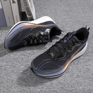李寧（LI-NING）赤兔6PRO跑步鞋男鞋秋冬款耐磨競速透氣舒適回彈跑鞋運動鞋 赤兔6PRO黑色/熒光星耀紫秋冬版 39