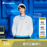 Champion【王俊凱同款】冠軍情侶裝衛(wèi)衣秋季新款棉質(zhì)純色基礎(chǔ)長(zhǎng)袖T恤 白色 M