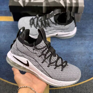 AJNIKER莆田純原詹姆斯15代籃球鞋15代氣墊男女運動(dòng)耐磨減震水泥地實(shí)戰戰 黑白 NIKE 37.5