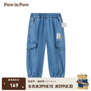 PawinPaw卡通小熊童裝2025年春夏新款男寶寶寬松休閑牛仔褲工裝褲