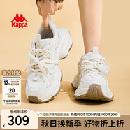 KAPPA卡帕女鞋老爹鞋女2025夏季新款厚底休閑鞋增高運(yùn)動(dòng)鞋百搭跑鞋子女 白色【四季款-腳胖拍大一碼】 37