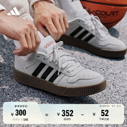 adidas「小鋸齒」D-PAD CLASSIC休閑美高風(fēng)復(fù)古籃球板鞋阿迪達(dá)斯 淺灰/黑色/淺猩紅   37