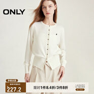 ONLY秋冬時(shí)尚簡(jiǎn)約溫柔純色寬松開(kāi)衫針織衫女|12433A006 A43 奶油白色 S (160) 80A