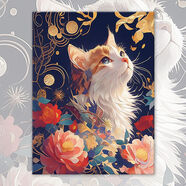 MPPMCK感diy數字油畫(huà)敦煌萌貓2025新款丙烯顏料小尺寸手繪填充涂色 敦煌萌貓5 20*30cm0基礎可繪畫(huà)