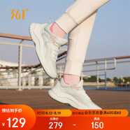361°運動鞋女秋季網布透氣健身輕便休閑厚底慢跑步鞋子女682232210-1