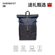 SANDQVIST lCON 卷頂雙肩包時(shí)尚高級通勤輕便防水運動(dòng)差旅行書(shū)包電腦包男女 【ICON】黑藍拼【23L】