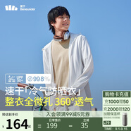 蕉下（beneunder）防曬衣男薄外套防紫外線透氣戶外釣魚休閑高彈春夏AS10524白L