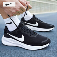 耐克（NIKE）2025款男鞋 官方艦店跑步鞋秋新款運(yùn)動(dòng)鞋透氣休閑鞋輕便跑鞋 【Revolution 7-黑白】 40.5 (255mm) 7.5
