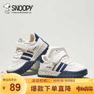 SNOOPY史努比童鞋男童運動(dòng)鞋秋季耐磨跑步鞋小學(xué)生休閑鞋3807米深藍28
